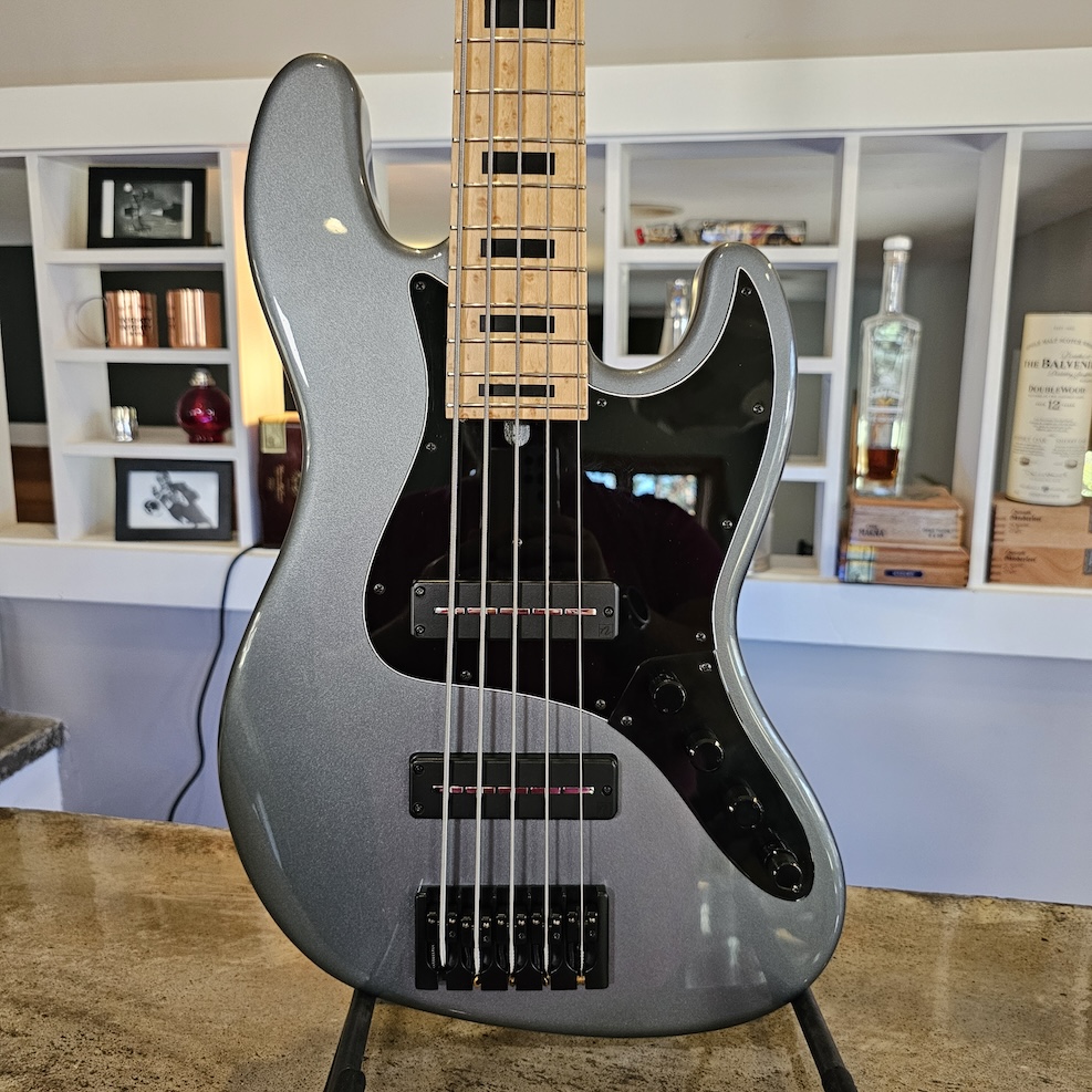 Mike Lull M5V 5-String Bass: Block inlays, Birdseye Maple fingerboard,  Nordstrand Big Blade pickups